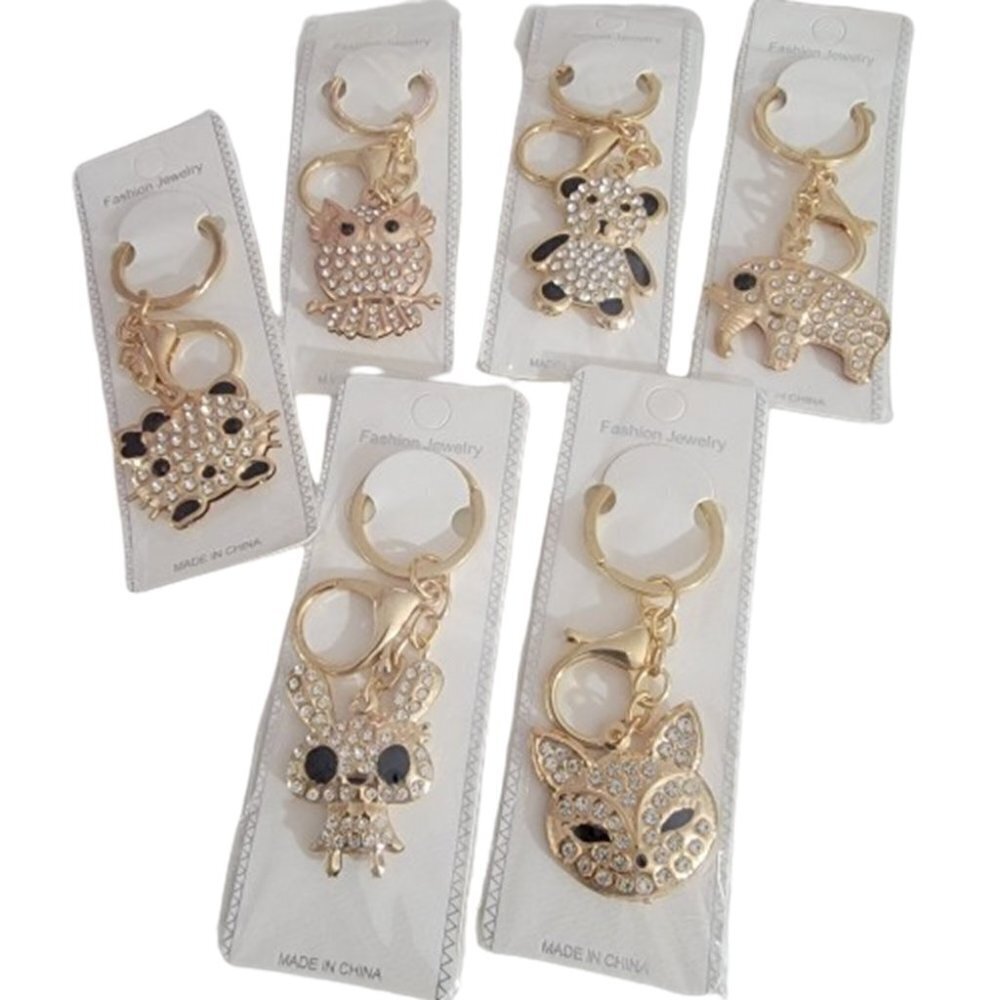❤️ Animal Assorted Charm Key Rings Bag Candy Jewelry Keychain NWT ❤️ - Picture 2 of 11